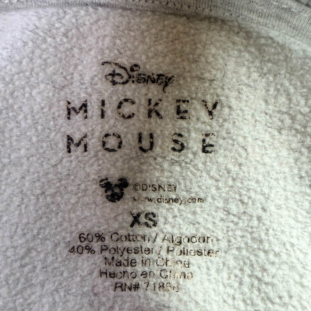 Disney Mickey Mouse The True Original Sweatshirt Womens‎ XS Heather Gray Graphic - Picture 6 of 8